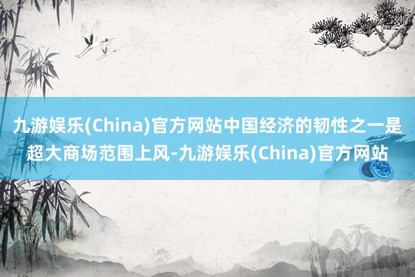 九游娱乐(China)官方网站中国经济的韧性之一是超大商场范围上风-九游娱乐(China)官方网站